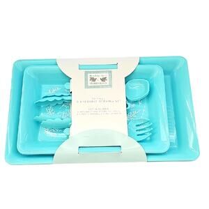 Sigrid Olsen Beach to Bistro Turquoise 10 Pc. Disposable Serving Set w/Utensils